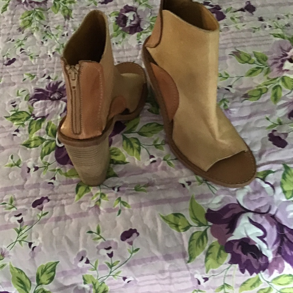 Free People Phoenix Heel Leather Heeled Booties